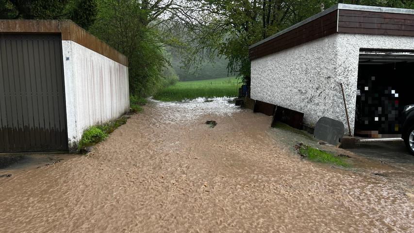 Heftiger Regen sorgt für Überschwemmungen im Landkreis Bamberg