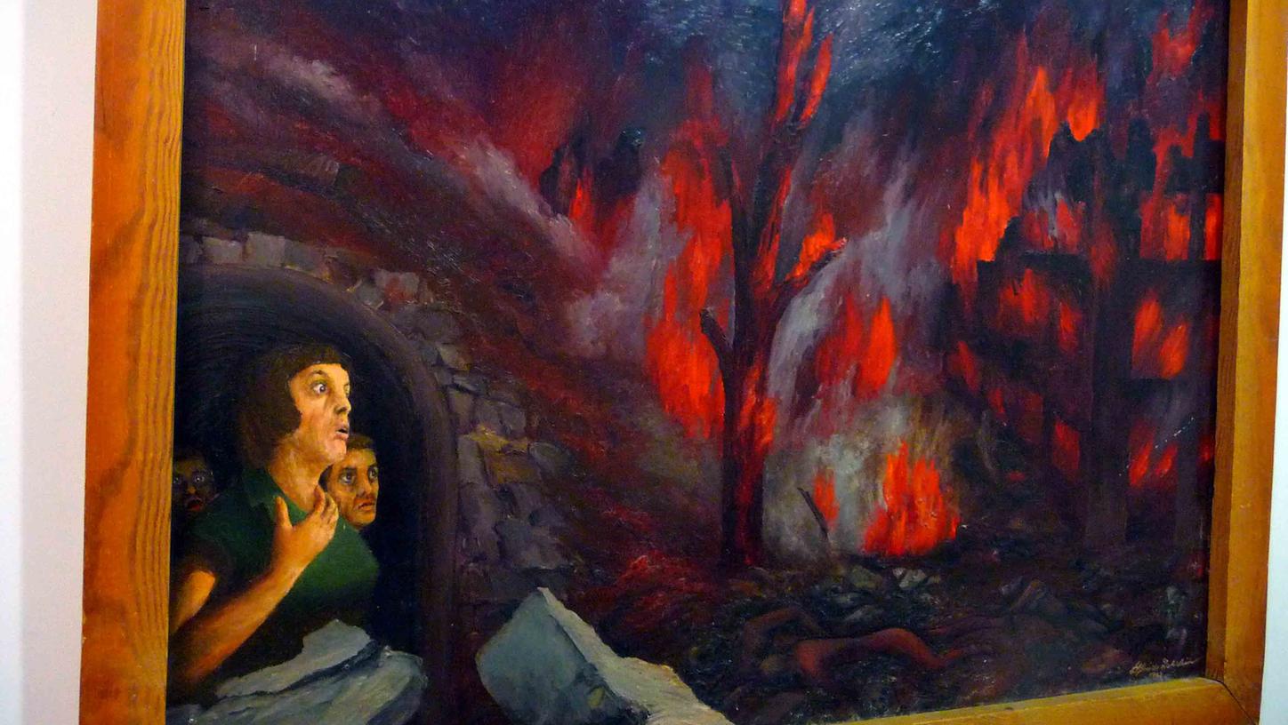 Beklemmend aktueller Bezug: Elfriede Zehelein malte die Angst vor dem Krieg, als niemand an ihn dachte.

