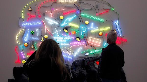 In der Kunsthalle konnten Interessierte die dortige Ausstellung begutachten. Auch hier ging es um "Phantasie" - das diesjährige Motto der Blauen Nacht.