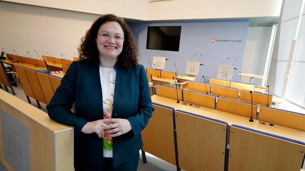 Porträt Andrea Nahles, künftige Chefin der Bundesagentur für Arbeit
