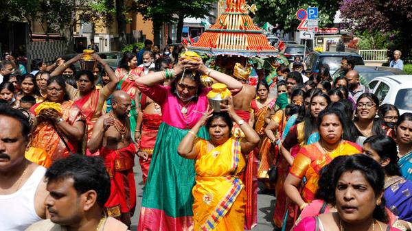 Hindu-Tempel Prozession