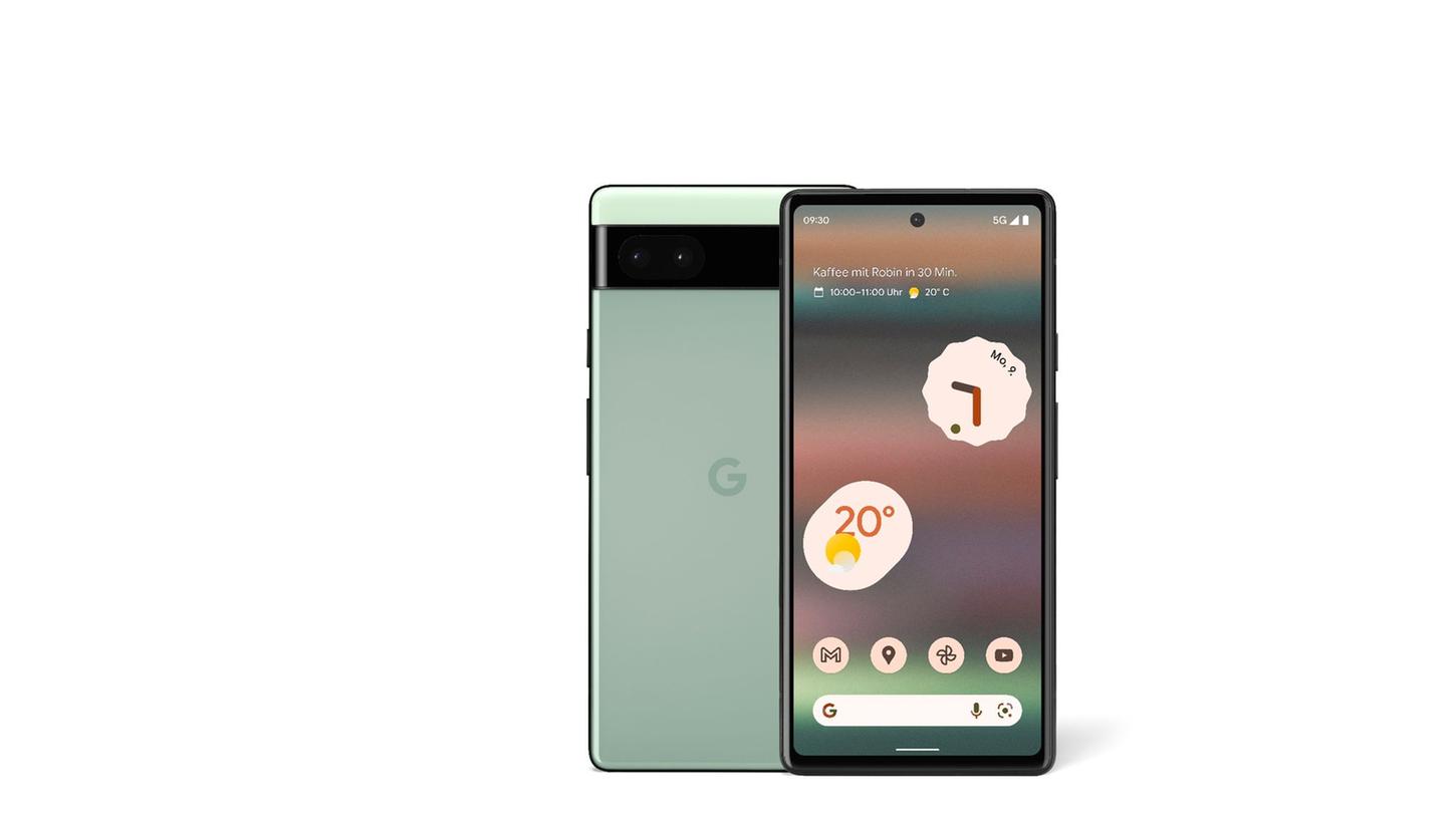 Ab Ende Juli 2022 zu haben: Das Pixel 6a mit Metallrahmen, leicht durchscheinender Kunststoffrückseite und dem Pixel-typischen Kameraband (ab ca. 459 Euro) Ab Ende Juli 2022 zu haben: Das Pixel 6a mit Metallrahmen, leicht durchscheinender Kunststoffrückseite und dem Pixel-typischen Kameraband (ab ca. 459 Euro)