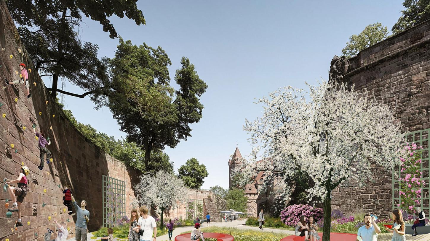 So könnte es 2030 im Burggraben aussehen, wenn die Stadt Nürnberg die Landesgartenschau ausrichten darf.
So könnte es 2030 im Burggraben aussehen, wenn die Stadt Nürnberg die Landesgartenschau ausrichten darf.