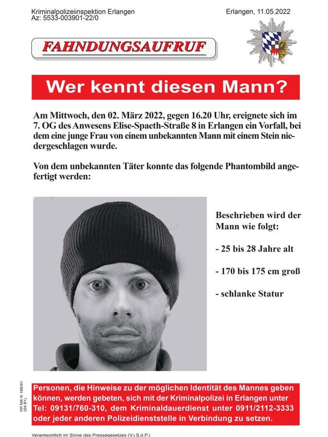 Mit diesem Fahndungsplakat sucht die Polizei nach dem unbekannten Täter.
Mit diesem Fahndungsplakat sucht die Polizei nach dem unbekannten Täter.