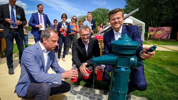 Kostenloser Durstlöscher: Neuer Trinkwasserbrunnen an Nürnberger Norikus-Bucht