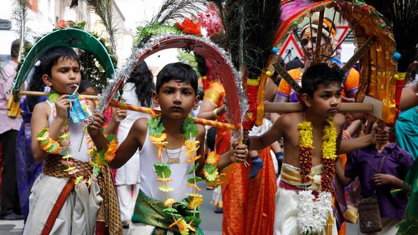 Hindu-Tempel Prozession