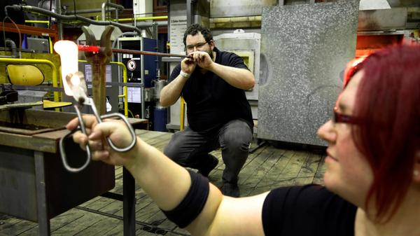 Zum Staunen: die Glasmachershow im Fachbereich Werkstofftechnik an der Georg-Simon-Ohm-Hochschule.