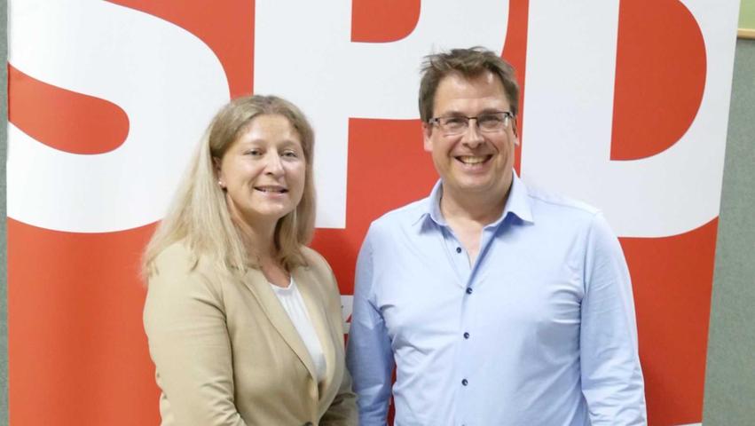 Die neue Doppelspitze der SPD im Kreisverband: Bianca Bauer aus Gunzenhausen und Harald Dösel aus Weißenburg. Die neue Doppelspitze der SPD im Kreisverband: Bianca Bauer aus Gunzenhausen und Harald Dösel aus Weißenburg.