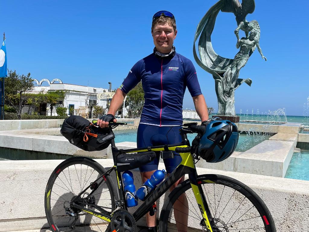 Glücklicher Radsportler: Jens Volkersdorfer hat das „Race across Italy“ gemeistert.