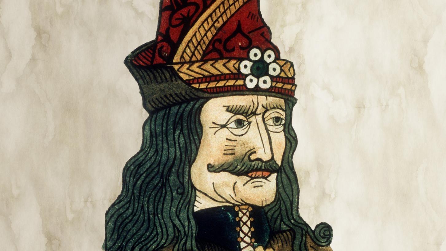 Der kolorierte Holzschnitt aus dem 15. Jahrhundert zeigt Fürst Vlad III., genannt "Dracula".