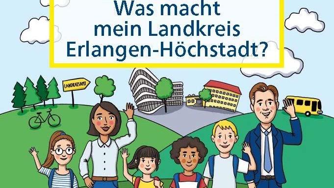 In "Was macht mein Landkreis Erlangen-Höchstadt?" werden die Aufgaben des Landkreises kindgerecht erklärt. 
