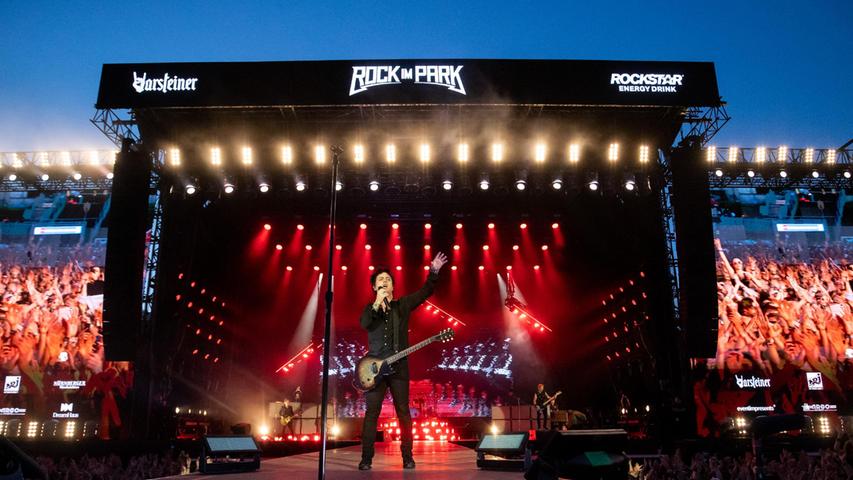 Green Day - Headliner von Rock im Park 2022 am Samstag auf der Utopia Stage.