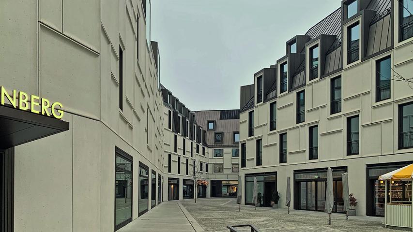 Eine moderne Interpretation des Baustoffs Beton: der neue Augustinerhof in der Nähe des Nürnberger Hauptmarkts.