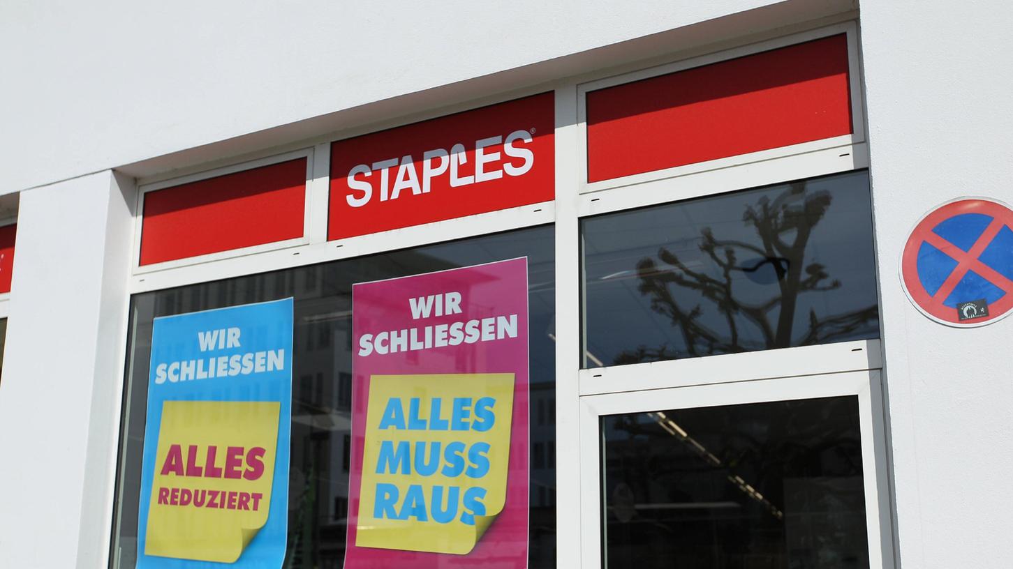 Die insolvente Handelskette Staples will alle Waren loswerden. Die insolvente Handelskette Staples will alle Waren loswerden.