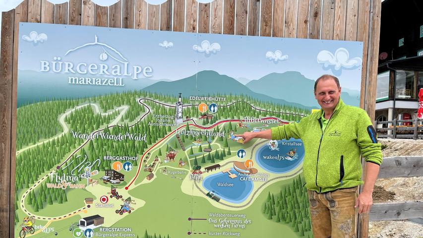 Johann Kleinhofer zeigt "sein" Familienangebot: Der Geschäftsführer der Bergbahnen setzt seit vielen Jahren auf den Sommer- und Familientourismus.
