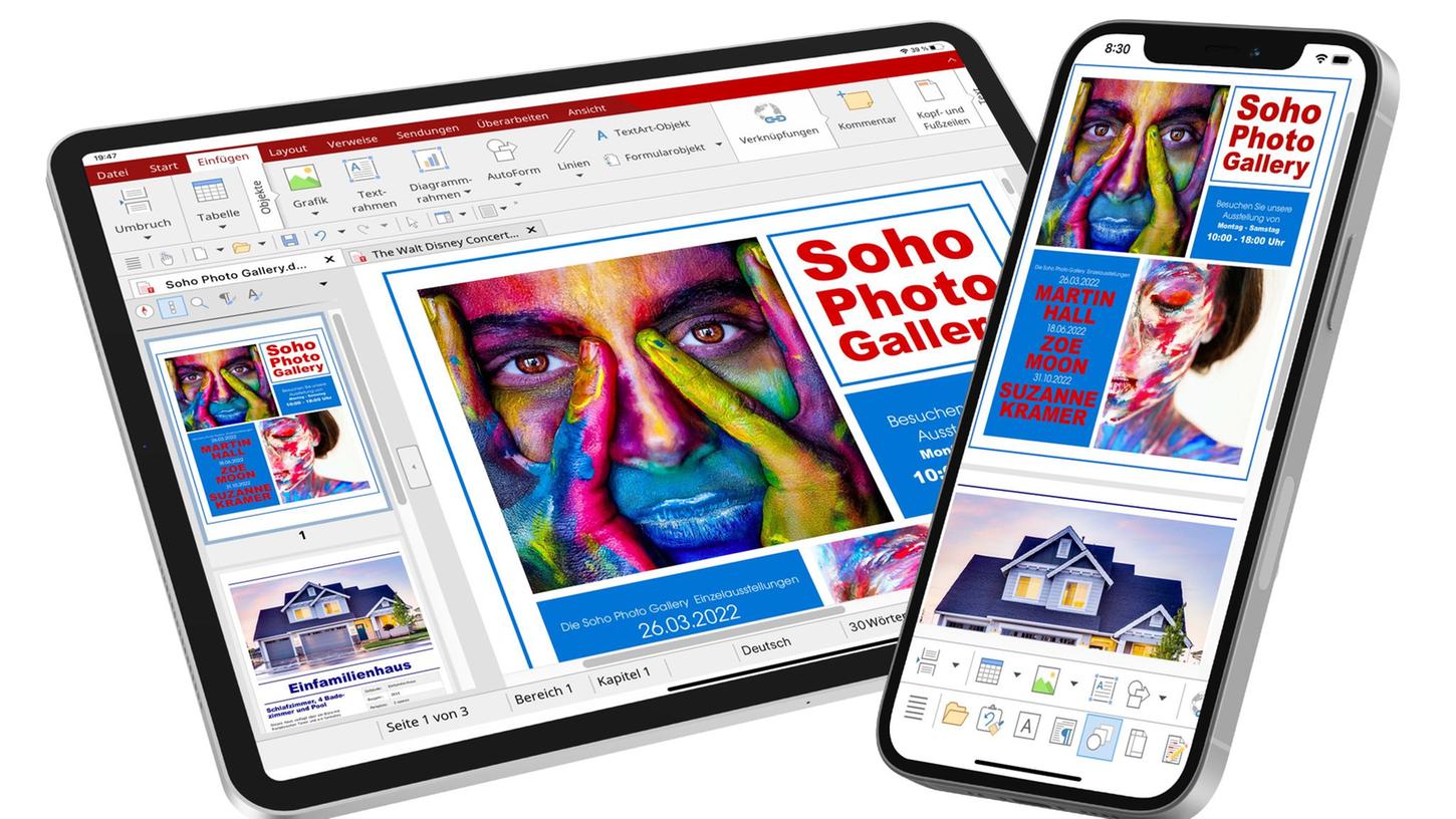 Softmakers mobiles Officepaket ist dreigeteilt: Textmaker (Bild), Planmaker und Presentations können je nach Bedarf separat installiert werden. Softmakers mobiles Officepaket ist dreigeteilt: Textmaker (Bild), Planmaker und Presentations können je nach Bedarf separat installiert werden.
