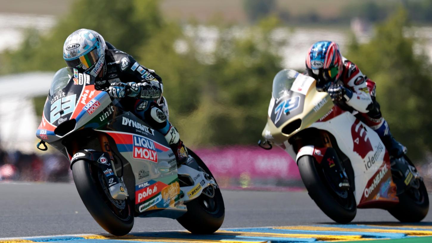 Marcel Schrötter (l) aus Deutschland vom Team Liqui Moly Intact GP. Marcel Schrötter (l) aus Deutschland vom Team Liqui Moly Intact GP.