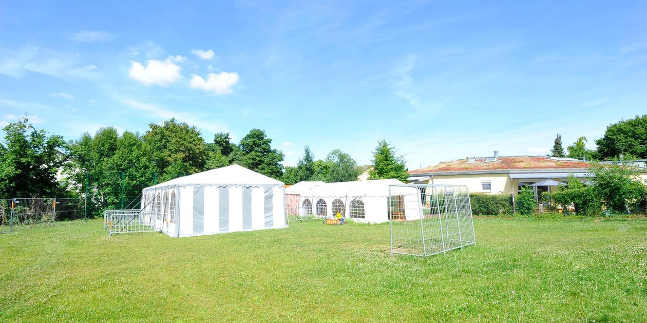 Forchheim: Viel Platz zum Spielen im neuen Betreuungszelt
