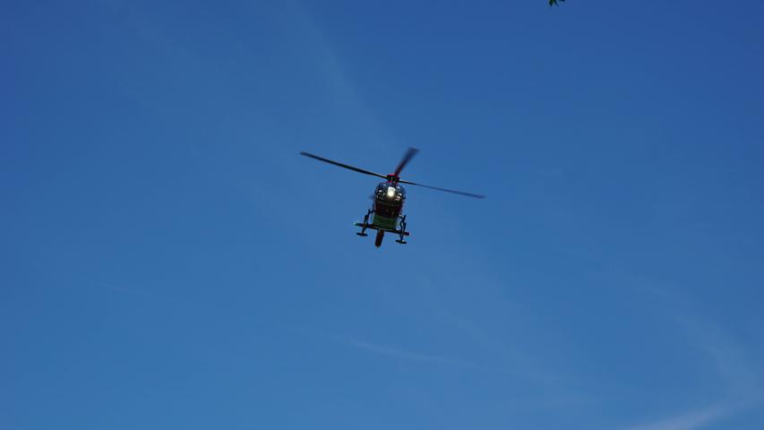 Hubschrauber in der Fränkischen Schweiz unterwegs: Verbrühtes Kind in Klinik geflogen