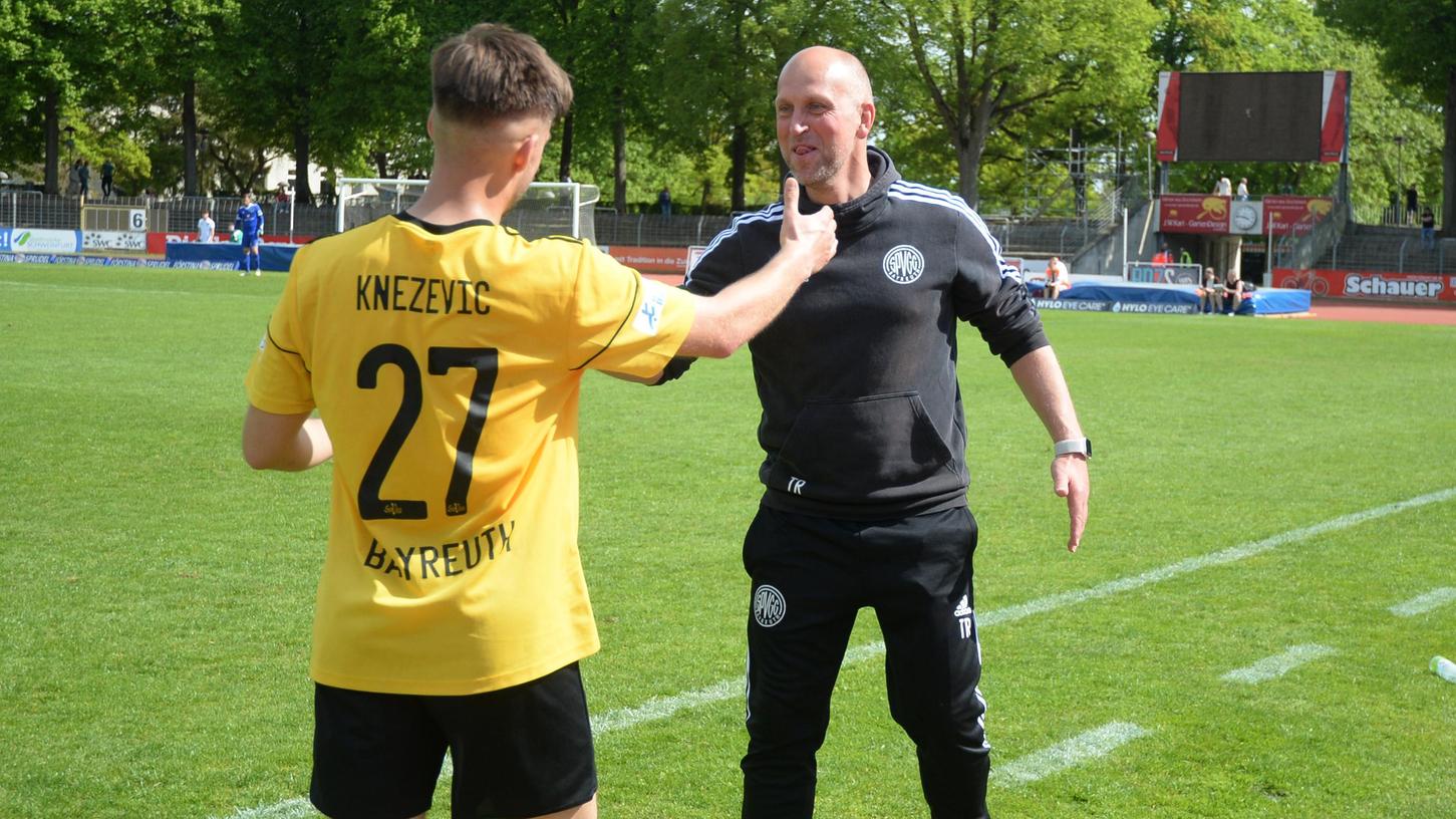 Erfolgreich in Bayreuth, nun in Aue wieder vereint: Spielmacher Ivan Knezevic und Trainer Timo Rost.