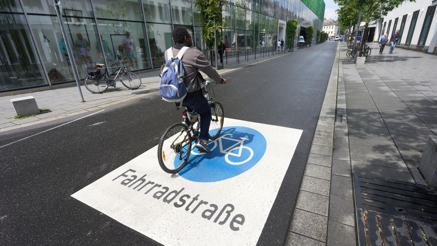 Die Casinostraße in der Koblenzer Innenstadt ist seit kurzem als Fahrradstraße ausgewiesen.