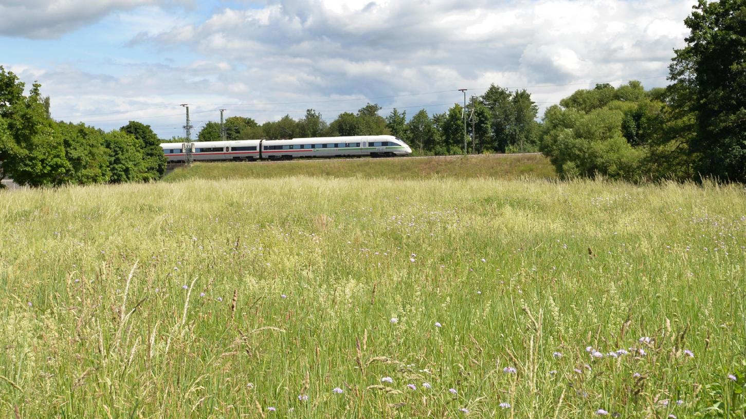 Auf der Wiese zwischen Bahndamm und OBI-Kreuzung baut die Stadt Neumarkt eine neue Hauptfeuerwache.