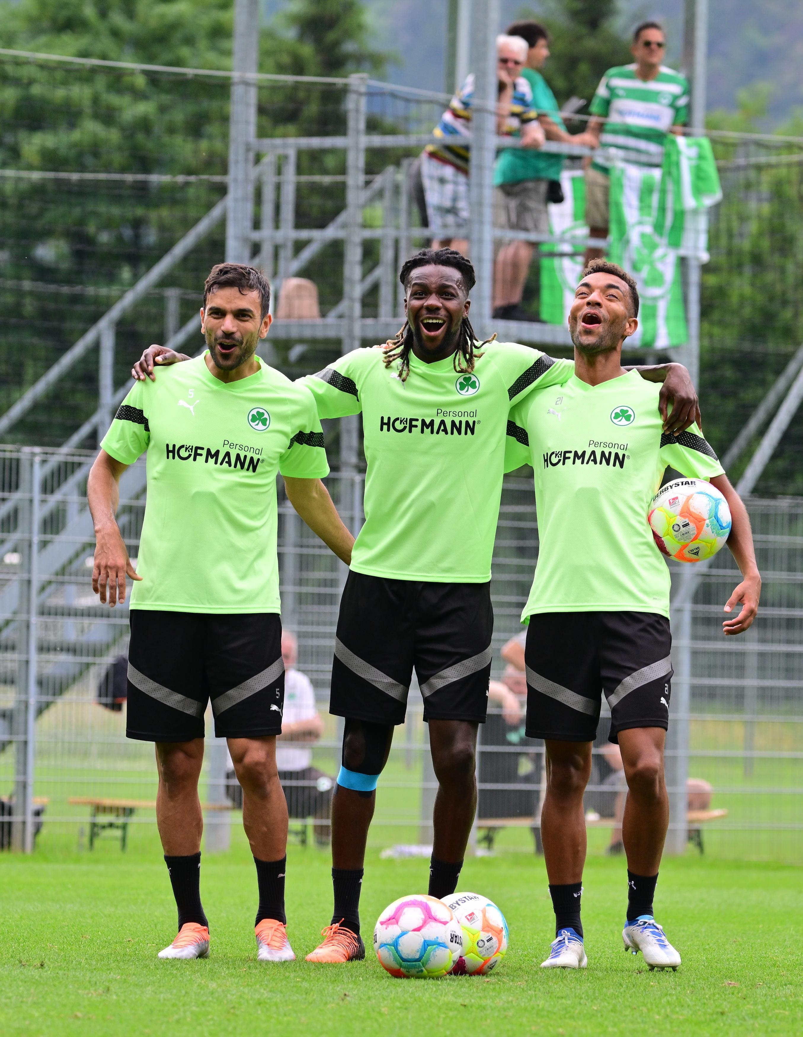 Die Spieler hatten beim Abschluss-Training sichtlich Freude.