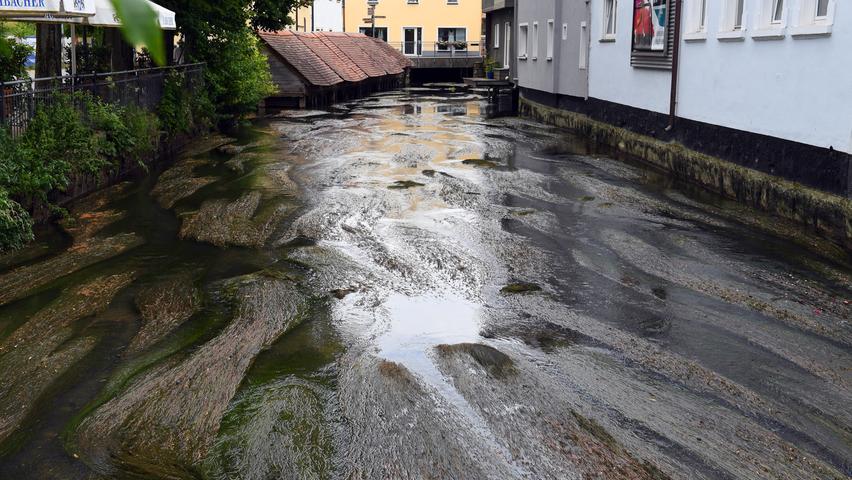 Auch bei den Fischkästen gibt es nur noch wenige flüssiges Nass.
Auch bei den Fischkästen gibt es nur noch wenige flüssiges Nass.