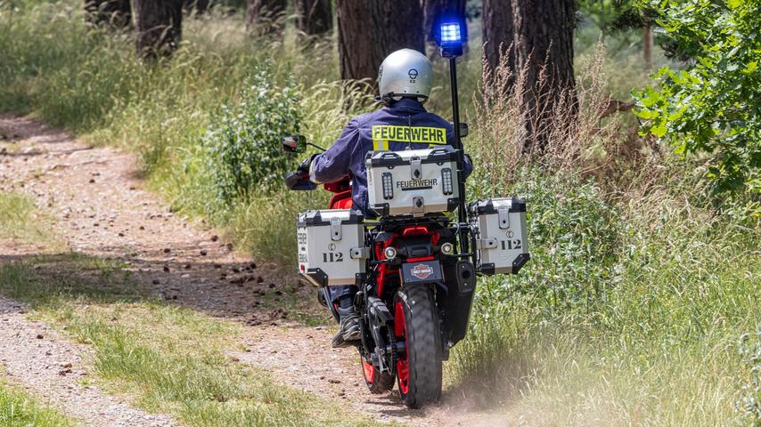 Die Feuerwehr kommt mit der Harley!