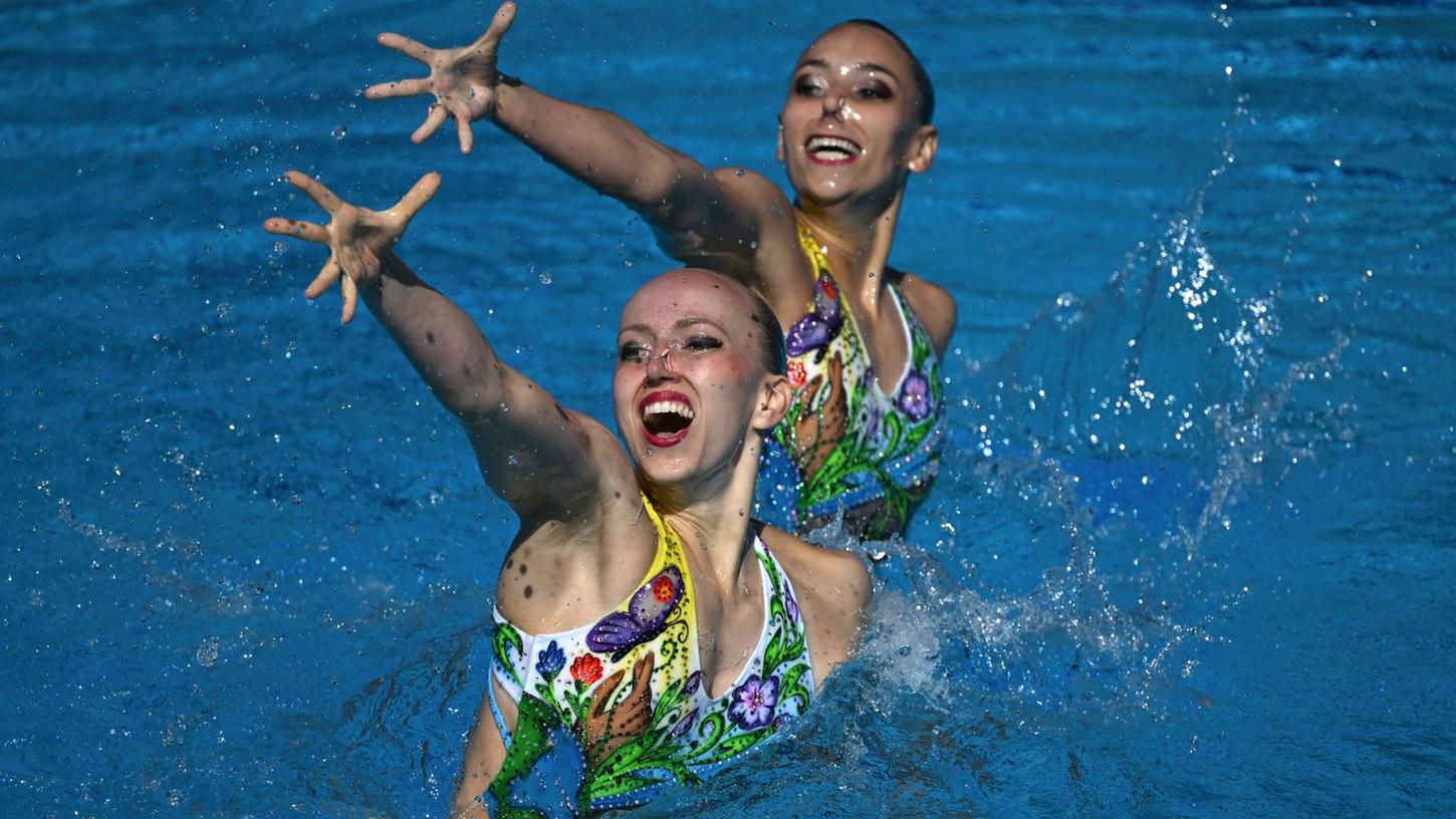 Wurden Zwölfte im Duett Freie Kür: Marlene Bojer und Michelle Zimmer in Aktion. Wurden Zwölfte im Duett Freie Kür: Marlene Bojer und Michelle Zimmer in Aktion.