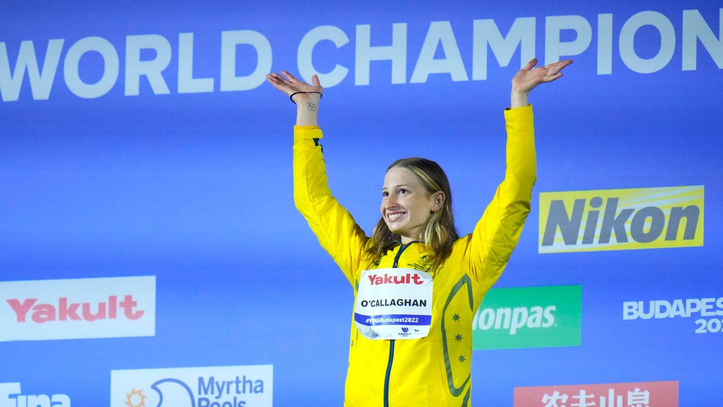 Hat bereits ihre dritte WM-Medaille geholt: Mollie O'Callaghan aus Australien. Hat bereits ihre dritte WM-Medaille geholt: Mollie O'Callaghan aus Australien.