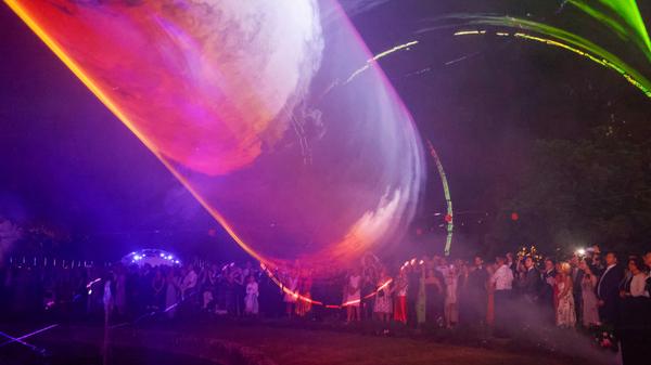 Immer wieder gab es neue Laser-Effekte zu bestaunen.