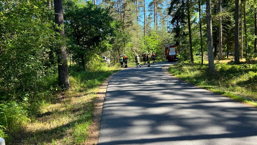 Am Sonntagmorgen, 26. Juni, gegen 9.10 Uhr schrillten in Pyrbaum die Sirenen. Auf der Landstraße zwischen Oberhembach und Lindelburg hatte ein Autofahrer ein VW Transporter gesehen, der einige Meter tief im Wald gegen einen Baum gefahren war.