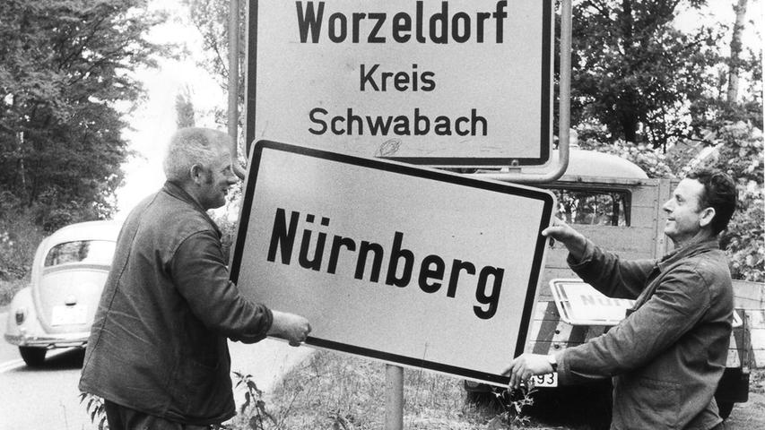 50 Jahre Eingemeindung: Als Nürnberg die Halbmillionengrenze knackte 50 Jahre Eingemeindung: Als Nürnberg die Halbmillionengrenze knackte