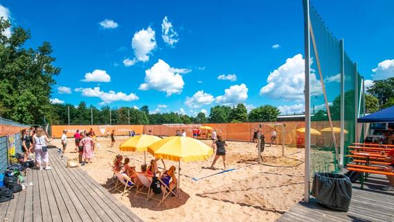 Die neue Premo-Arena in Stadeln: Beach-Handball beim MTV