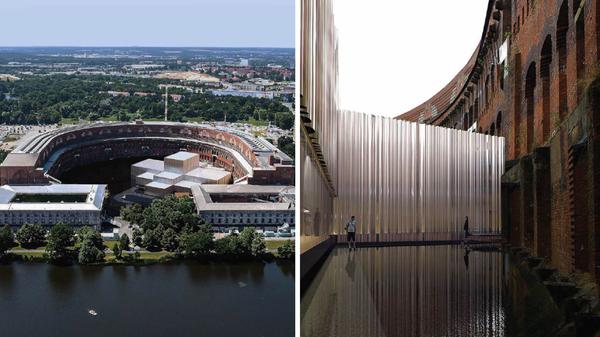 Die BIG Bjarke Ingels Group aus Copenhagen, New York, London, Barcelona und Shenzhen dagegen sieht den Interimsbau im Innenhof des U-förmigen Torsos. Dort soll er "kulturell neue Perspektiven schaffen". Das neue Gebäude soll an der Innenseite der der Straße näheren Seite des U angebaut werden und dabei die Symmetrie des Nazibaus brechen, indem die historisch goldene Mitte freibleibt und gleichzeitig die Sicht vom Domening Speer aus nicht gestört wird. Durch die Platzierung im Innenhof wäre das Interimsopernhaus durch die Mauern der Kongresshalle vor den hohen Schallemissionen durch den Straßenverkehr, Volksfeste und Rock im Park geschützt.