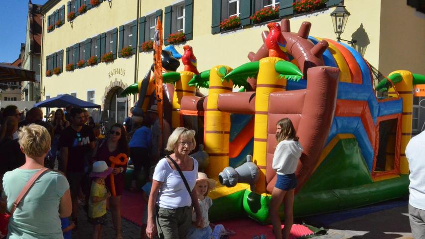 Auch die kleinen Besucher kamen beim Bürgerfest voll auf ihre Kosten, entsprechend war bereits am frühen Samstagnachmittag einiges los auf in der Gunzenhäuser Innenstadt.