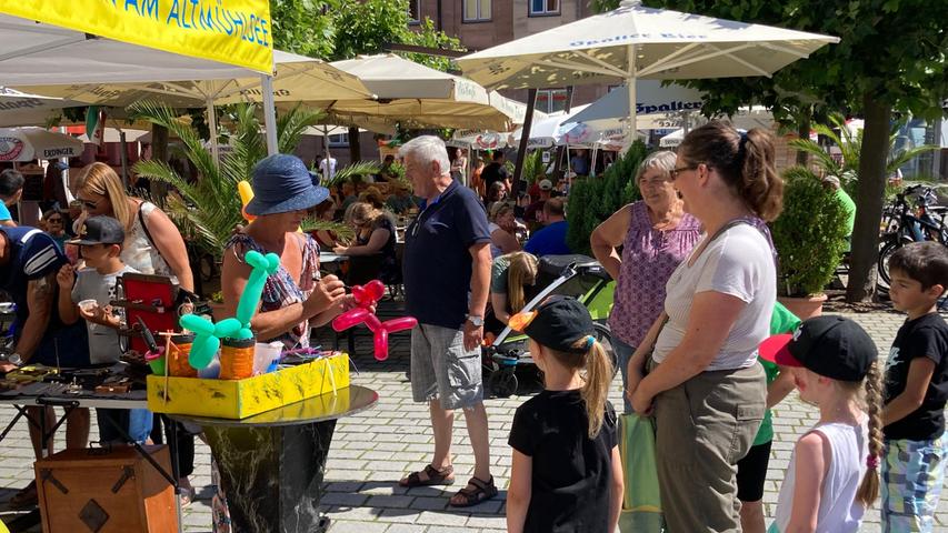 Auch die kleinen Besucher kamen beim Bürgerfest voll auf ihre Kosten, entsprechend war bereits am frühen Samstagnachmittag einiges los auf in der Gunzenhäuser Innenstadt.