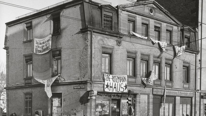 Autonome besetzten im Dezember 1980 das Haus Johannisstrasse 70.