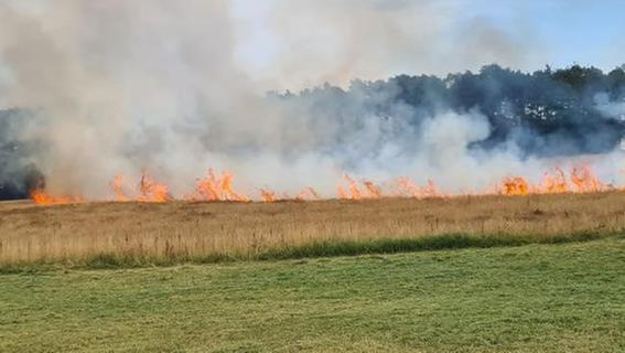 Feld in Flammen: Feuerwehren im Landkreis ERH im Einsatz