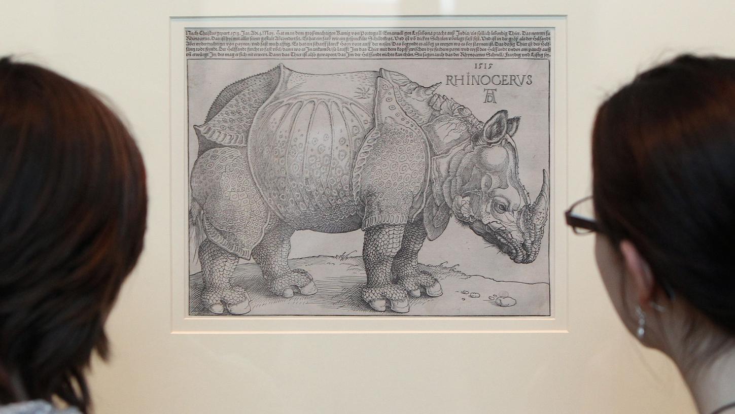 Dürers berühmter Holzschnitt: Das GNM widmet dem "Wundertier Nashorn" eine Ausstellung.
