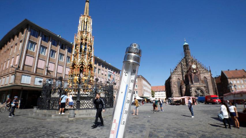 Nah an 40 Grad: So heiß schwitzte sich Nürnberg am Dienstag