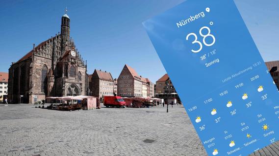 Lebensgefahr droht: 38 Grad - Nürnberg wird zum Wüsten-Kessel