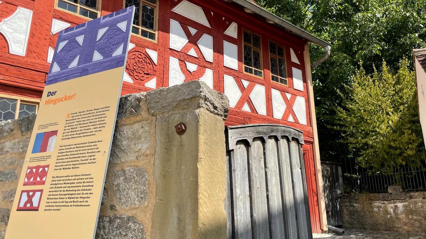 Für Franken typischer Fachwerk gehört zu den rund 125 Gebäuden im Museum dazu.