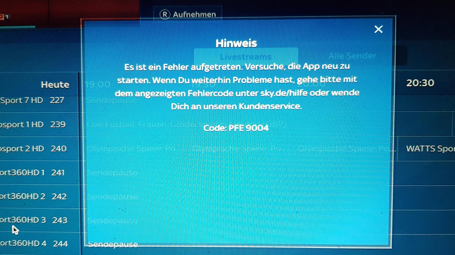 Tausende Nutzerinnen und Nutzer klagten am Samstag über Probleme bei Sky Go und Wow.