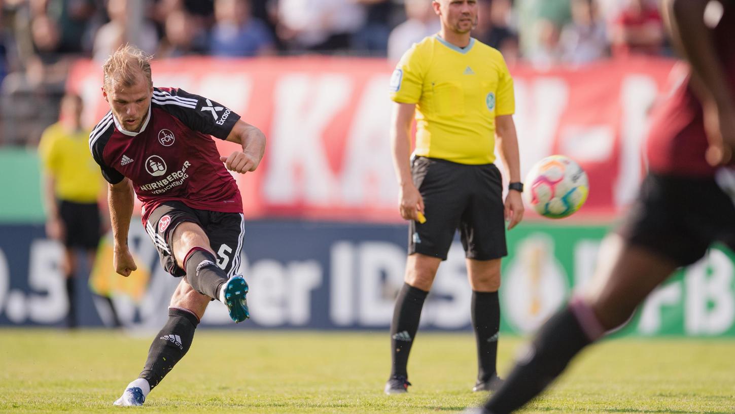 Perfekte Schusshaltung: Johannes Geis bei seinem 1:0. Perfekte Schusshaltung: Johannes Geis bei seinem 1:0.