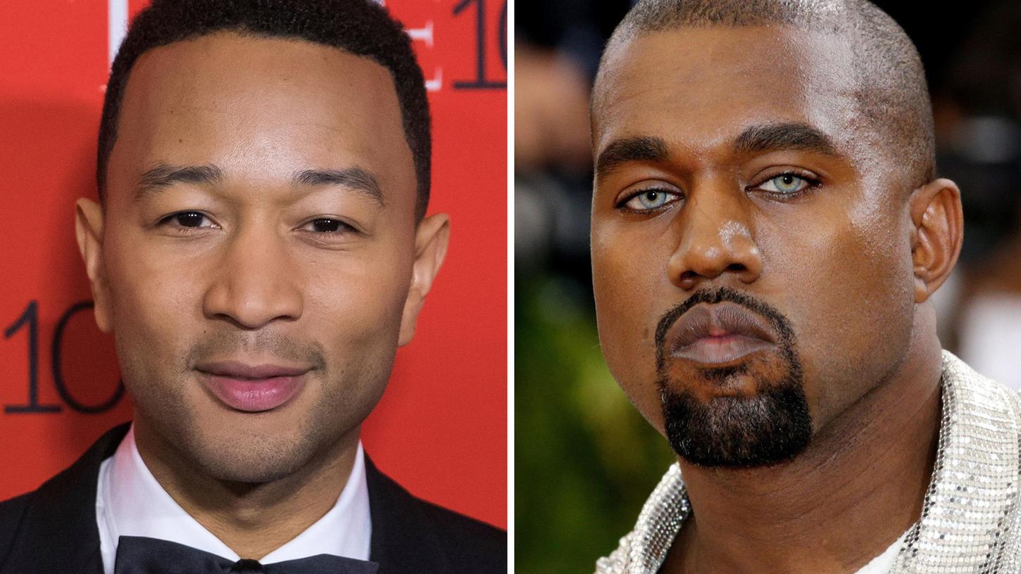 John Legend (l) und Kanye West verband lange ein Freundschaft. John Legend (l) und Kanye West verband lange ein Freundschaft.
