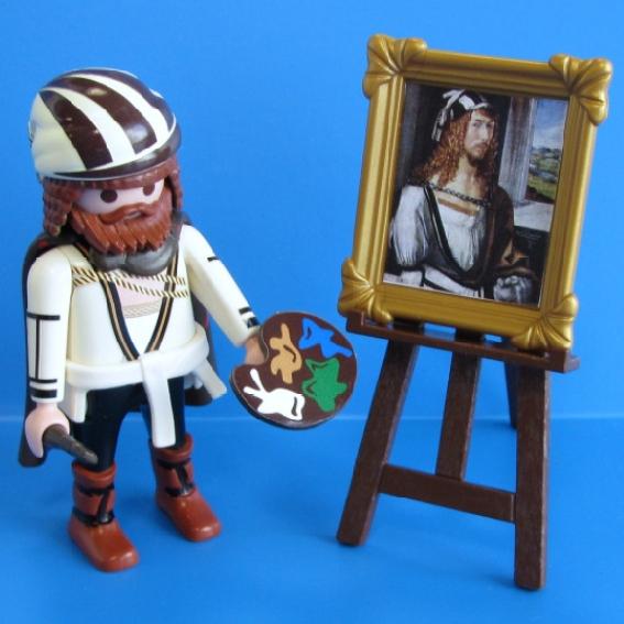 Das „Jahr der Kunst“ hat auch schon ein Maskottchen: den kleinen Playmobil-Dürer. 