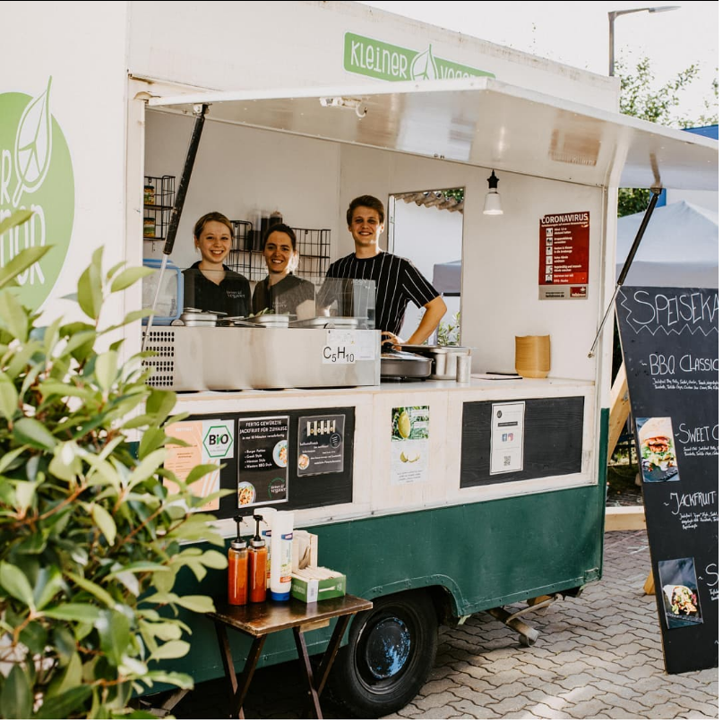 Hier gibt's bislang veganes Bio-Streetfood. Hier gibt's bislang veganes Bio-Streetfood.