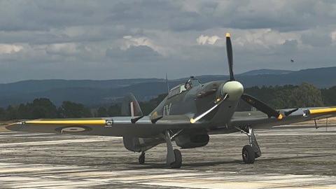Diese Hawker Hurricane Mk. IV. stürzte bei den Flugtagen in Eger ab